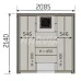 Готова сауна Harvia Solide Indoor S2122LD Готова сауна Harvia Solide Indoor S2122LD